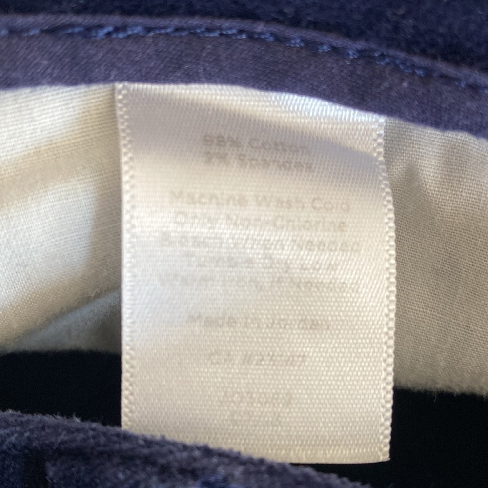 Talbots 10 blue pants curvy velour - Picture 13 of 13